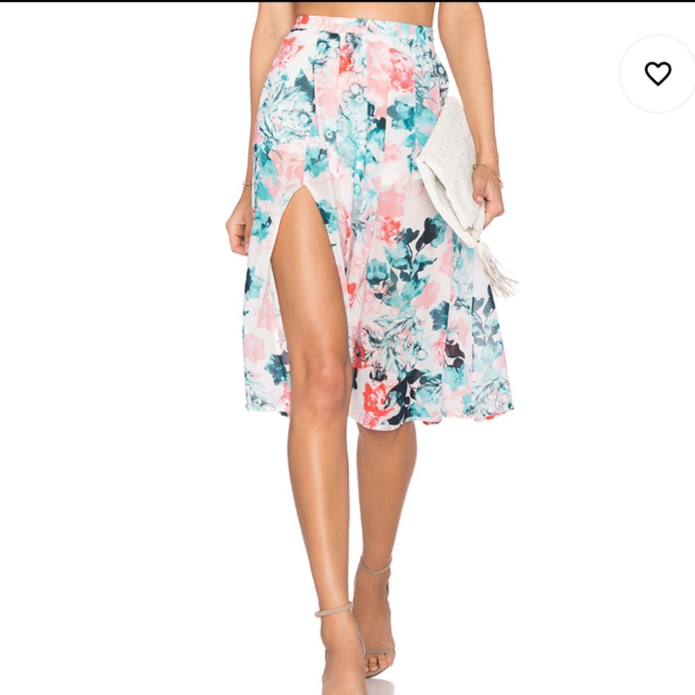 Lovers + Friends Floral Right Now Skirt in Size S
